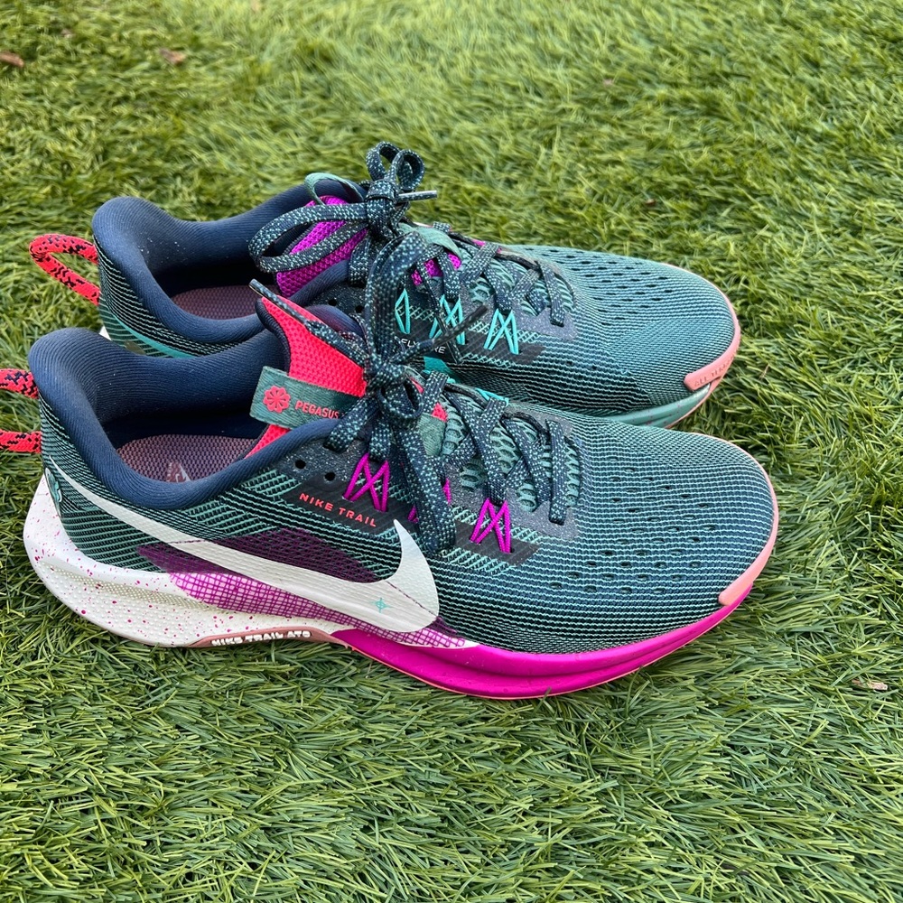 Nike Trail Women's Running Pegasus 5 Shoes - Teal and Pink